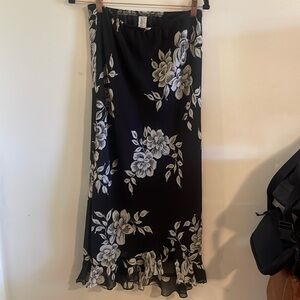 Vintage Floral Midi Skirt